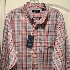 Roundtree & Yorke Shirt Plaid Casual Button Down X Large NWT